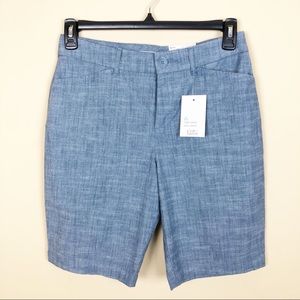 Croft & Barrow Blue Classic Stretch Chino Bermuda